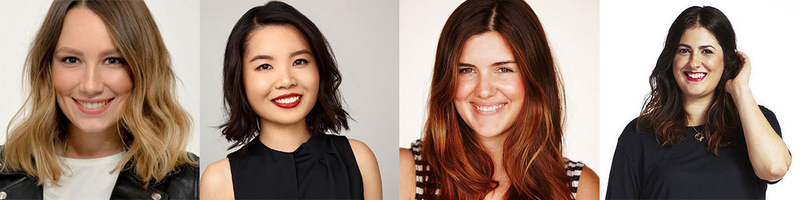 Our panel of fashion experts, from L-R: Lisa Patulny, Editor of Byrdie, Ashling Lee, Editorial Assistant, POPSUGAR, Alexandra Whiting, Lifestyle Editor, POPSUGAR and Genevieve Rota, Entertainment Editor, POPSUGAR